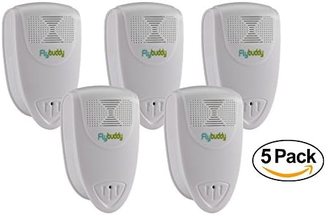[Flybuddy] Ultrasonic Pest Repeller - Repellent for Mice, Mouse, Rats, Roaches, Spiders, Mosquitoes, Rodents, Ants and Other Insects (5 in Pack)