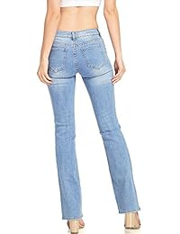 Pantalones vaqueros para dama con corte de cintura media + sujetador