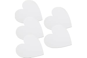 TOYANDONA Heart Shaped Canvas Painting Board 5pcs Cotton Panels for Acrylic and Oil Paint Indoor Art Supplies