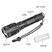 Pocketman Ultra Bright Handheld Flashlight，5000 Lumen XHP70 Tactical LED Flashlight Zoomable Torchlight,3 Light Modes for Camping Hiking and Home Emergency (Battery not Included)