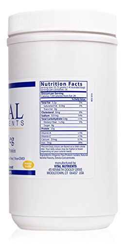 Vital Nutrients - ProVeg - Organic Pea Protein With Natural Vanilla Flavor - 524 Grams