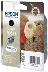 Epson T0611 Black Ink Cartridge Pigmented 250 Pages Teddy Bear Series Genuine view 4