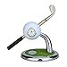 9.99WORLD MALL Golf Ball Pen Holder with Clock, Business Gifts Office Desktop Golf Pen Stand Miniature Model Decoration