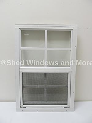 Shed Windows 14" X 21" White Flush Mount, Playhouse Windows, Chicken Coop Windows