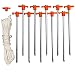 Eurmax Galvanized Non-Rust Outdoor Camping Family Tent Pop Up Canopy Stakes 10pc-Pack, Bonus 4x10ft Ropes & 1 Orange Stopper primary