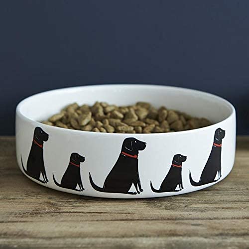 Black Labrador large dog bowl