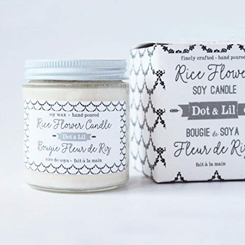 Dot & Lil Candle Rice Flower Hand Poured with Soy Wax