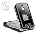Motorola Moto Razr V3 V3C Crystal Hard Plastic Cell Phone Case - Black
