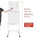 ShowMaven 48 x 24 Inch Mobile Whiteboard 360°Double-Sided Magnetic Dry Erase Board,74
