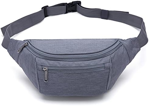 Running Belt Multifunctional Zipper Pockets Water Resistant Waist Bag-With 2 Water Bottles Waist Pack for Running Hiking Cycling Climbing