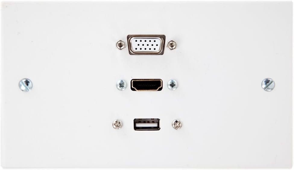 HDMI, SVGA, USB A Wall Plate / Face Plate - 30 Metre - Supplied with Backbox / Installation Ready.