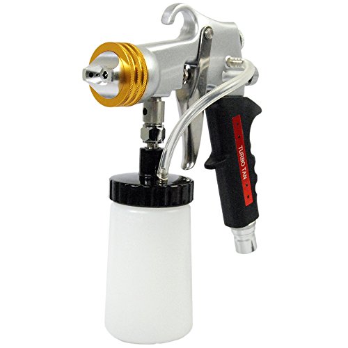 Belloccio Model G11 Professional Metal HVLP Precision Spray Tanning Application Gun with Standard Turbine Sprayer Hose Size Quick-Release Coupler Connector - Spray Sunless DHA Solutions, 8 oz Cup