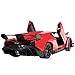 Best Choice Products 1/14 Scale Remote Control Luxury Car Lamborghini Veneno Toy for Kids w/ Gravity Sensor, Engine Sounds, Head and Rear Lights, Opening Door - Red