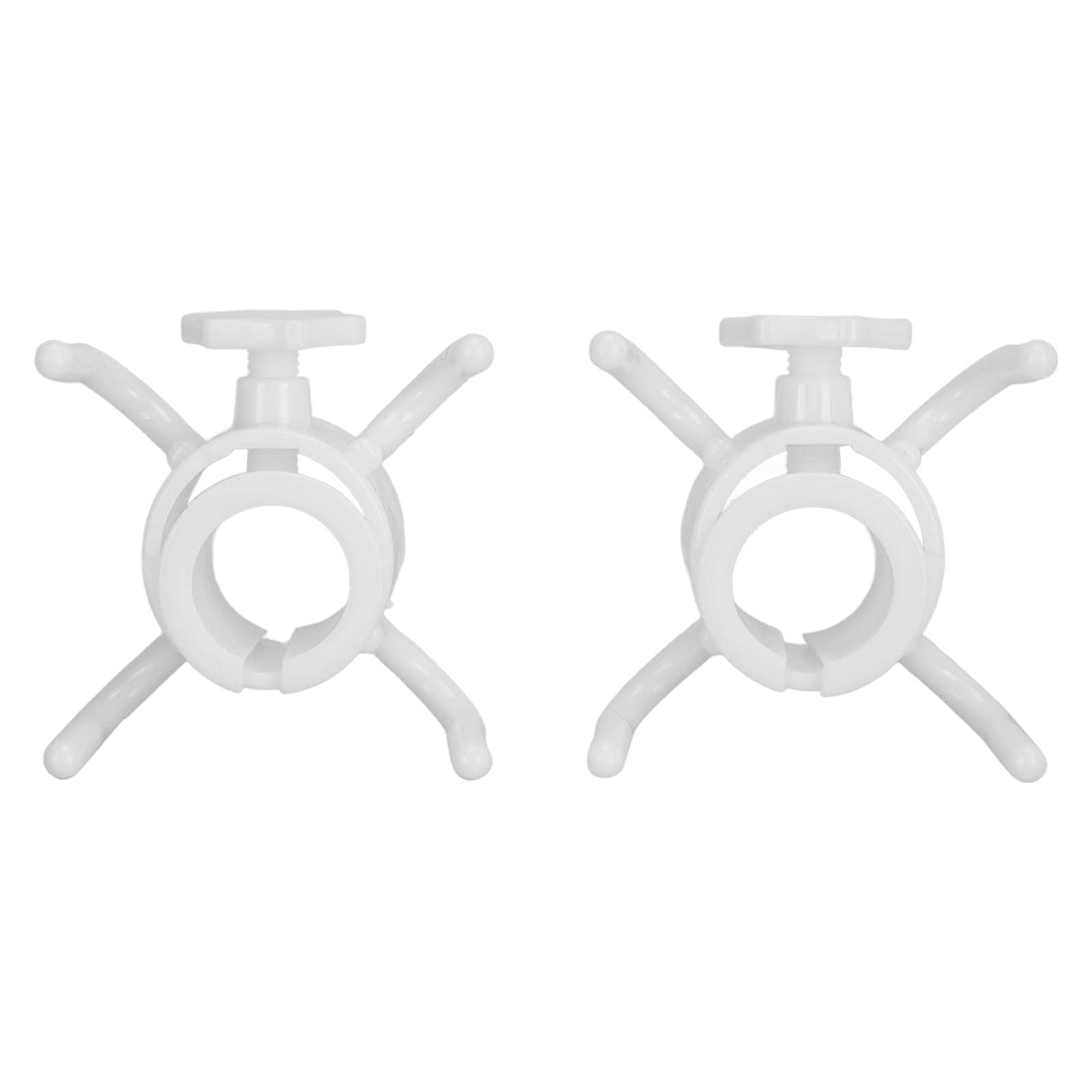 2Pcs Four Claw Hooks,Plastic Beach Umbrella Hook Umbrella Hanger 4 Prong Towel Hat Sunglass Holder for Sun Umbrella Stand(White)