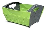Proper Goods Smart Collapsible Folding Colander - Straining Washing Basket Folds Flat - Easy Storage Design