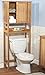 SilkWood Studio Bamboo Cabinet Bathroom Organizer, Over The Toilet Storage with 1 Enclosed and 1 Open Shelf, Versatile Space Saving Furniture, Natural