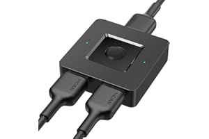 HDMI Switch 4k@60hz Splitter, BD&M Bidirectional HDMI Switcher 2 in 1 Out, Manual HDMI Hub Supports HD Compatible with Xbox PS5/4/3 Blu-Ray Player Fire Stick Roku and More