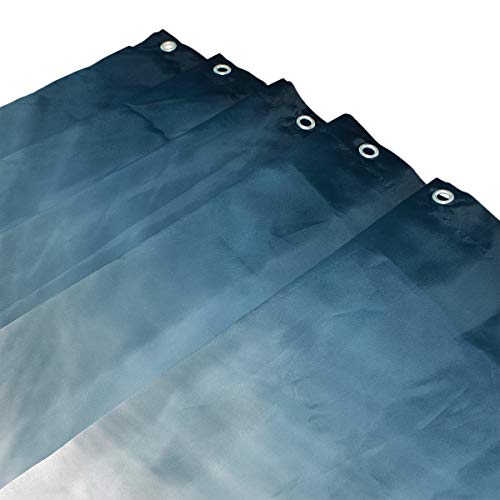 LORVIES Lanscape Bathroom Set, Polyester Fabric Shower Curtain (72 X 72 Inch) with Bath Mats Rugs(15.7 X 23.6 Inch)-12 Rings - Thumbnail 2
