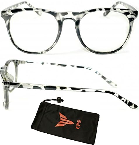 One Stop Discount Shop - Celebrity Fashion Glasses With Clear Lenses Wayfarer Stylish Look White Leopard Colorful Transparent