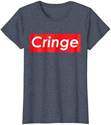 Womens Cringe Shirt - Cringeworthy Costume Red Box Logo Medium Heather Blue