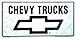 LP - 014 Chevy Trucks License Plate Silver Diamond Cut - 2457  ~ Smart Blonde 
