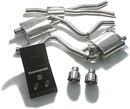 ARMYTRIX | Stainless Steel Valvetronic Catback Exhaust System Dual Matte Black Tips Ford Mustang 2.3L EcoBoost 15-17