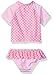 Little Me Baby Girls' UPF 50+ 2pc (Top and Bottom) Long Sleeve Rashguard Set
