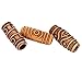 Fani 60 Pieces Mixed Color Imitation Wood Beads Wholesale Dreadlock Hair Beads Braid Pins Rings Loose Beads DIY Accessory Barrel Beads