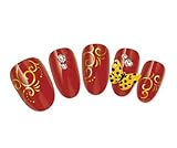 Nicedeco - Beautiful & Fun & Colorful & Fashion nail stickers/tattoo/deacl water transfer s decals shiney silver script swirls ,Greatly Positive Feedback From Buyer.
