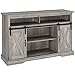 Walker Edison Clayton Farmhouse Sliding Double Barn Door TV Stand for TVs up to 58 Inches, 52 Inch, Grey Wash