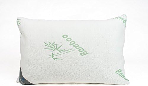 EM Imports Bamboo Shredded Memory Foam Pillow: Adjustable, Ultra Cool Removable Bamboo Cover, Hypoallergenic, Hotel Quality Comfort - Sleep Well Tonight - Queen / Standard Size