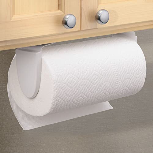 mDesign Stainless Steel Wall Mounted Paper Towel Holder Dispenser for