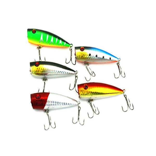 Fishing-BaitLaimeng-5pc-7cm-Fishing-Topwater-Floating-Popper-Poper-Lure-Hooks-Bait