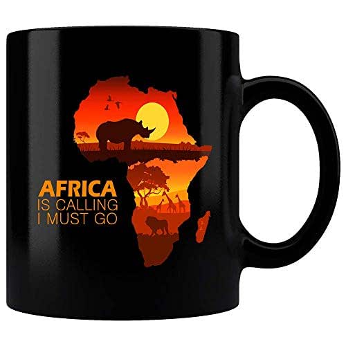 Amazon.com: Africa Is Calling I Must Go Mug, Africa Mug, Africa Is