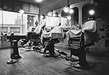 Barber Shop Archival Photo Poster Print 19 x 13in