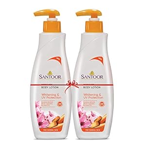 Santoor Body Lotion Whitening And UV Protection, 250ml (Pack of 2)