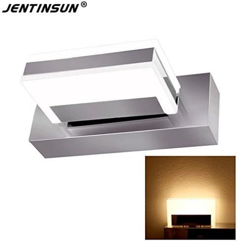 Jentinsun Bathroom Vanity Lights Fixtures 3W LED Mirror Front Wall Mounted Sconces Lamp Modern Waterproof Anti-Fog Acrylic Bedroom Cabinet Make-up Lighting (Warm White)