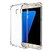 AMUOC Galaxy S7 Case,Protective Cover Case with Transparent Hard Plastic Back Plate and Soft TPU Gel Bumper clear