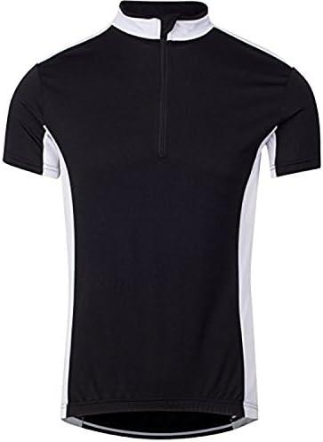 OneTri Breathable Short Sleeve Cycling Jersey (Large, Black / White)