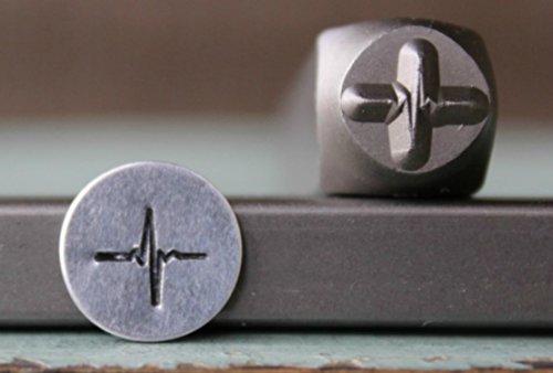 Brand New 8mm Heart Rate Metal Punch Design Stamp - Supply Guy - CH-179