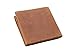 Polare Men's Cowboy Large Natural Cowhide Leather Wallet Brown Color