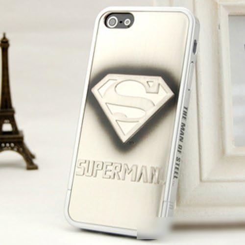Amtopseller Galvanizing The Avengers Back Cover Shell Bumper Customizing Case for iphone 5/5s (Superman, Silver)