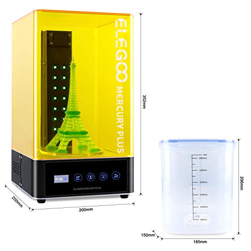 ELEGOO Wash and Cure Station, Mercury Plus 2 in 1 Washing and Curing Machine Resin Curing