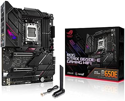 ROG Strix B650E-E Gaming WiFi AM5 (LGA1718) Ryzen 7000 Gaming-Motherboard (16 + 2 Leistungsstufen, DDR5, 4X M.2 Steckplätze, PCIe® 5.0, WiFi 6E, 2,5G LAN, USB 3.2 Gen 2x2 Type-C® Rear I/O Port,