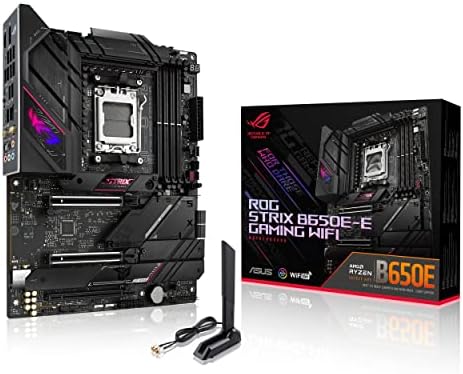 ROG Strix B650E-E Gaming WiFi AM5 (LGA1718) Ryzen 7000 - Placa Base para Juegos (16+2 etapas de Potencia, DDR5,4X Ranuras M.2, PCIe® 5.0, WiFi 6E, LAN 2.5G, Puerto de E/S Trasero USB 3.2 Gen 2x2