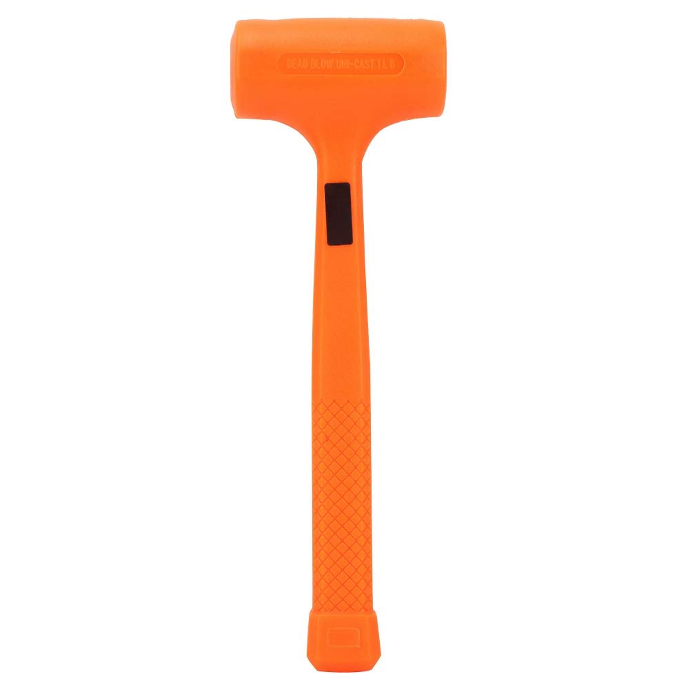 Practical PVC Non-Elastic Dead Blow Hammer Soft Face Rubber Mallet for Carpentry, Woodworking, DIY Installation & Furniture Assembly (1LB / 454g)
