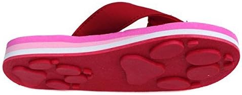 Animal Traks FLIP Flops Slippers- Wolf Print Sandals for Girls and Boys, Little Kids (Ages 4 – 8).