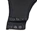Gobought Women's Rose Embroidery Backless Lace Up Bodysuit Tops