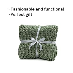 YnM Velvet Weighted Blanket, Handmade Chunky