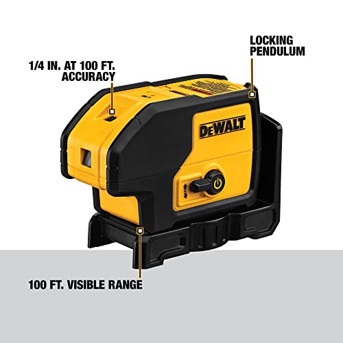 DEWALT Line Laser, SelfLeveling, 3Beam , Red (DW083K) , Yellow